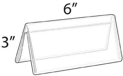 Azar Displays 192804 6-Inch Width by 3-Inch Height Two-Sided Nameplate, 10-Pack