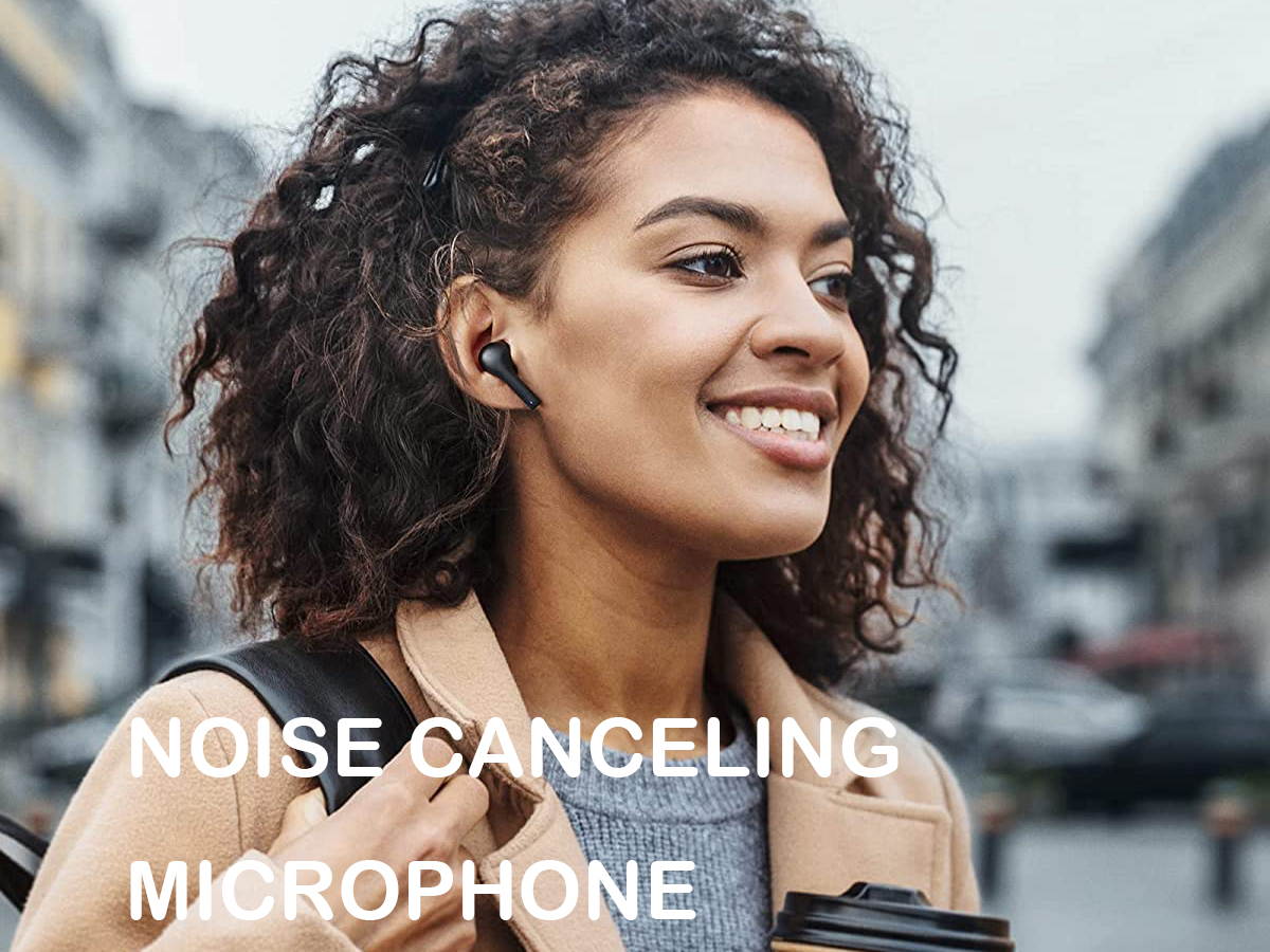 Upgraded Wireless Earbuds, Bluetooth Headphones with Noise Cancelling Mics, 30H Playtime, IPX6 Waterproof Bluetooth Earphones in-Ear with 5 Sizes Tips for iPhone, Android, Charging Case Included