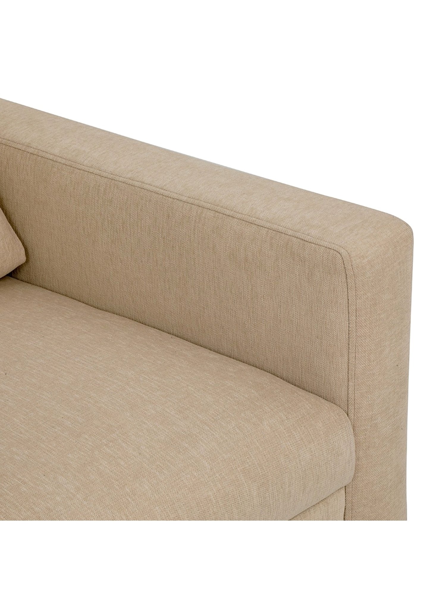 Duroflex Ease Beige Neem Wood 1 Seater Sofa
