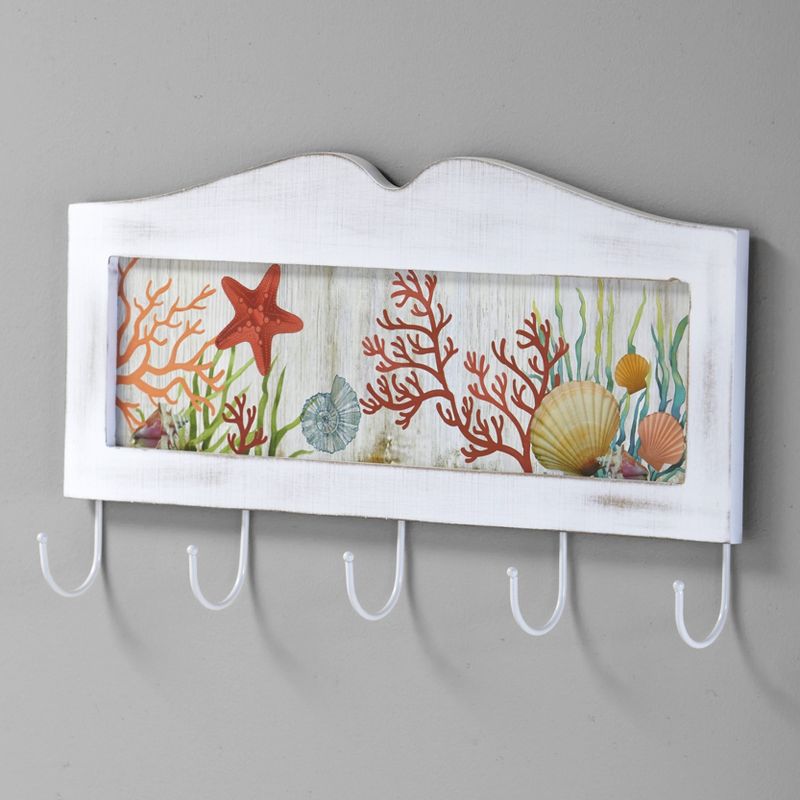 Lakeside Coastal Bathroom Wall Hooks for Towels with Rustic Nautical Design