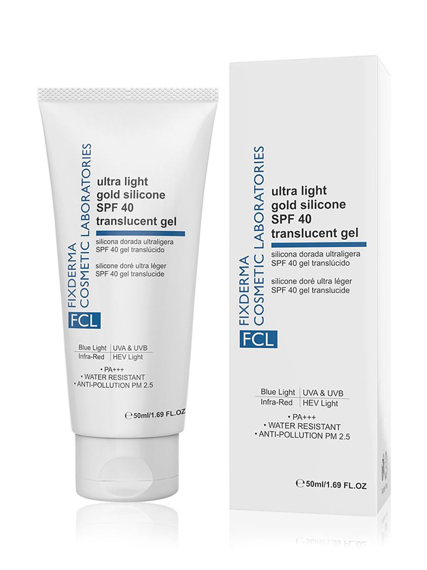 FCL Ultra Light Gold Silicone SPF 40 Translucent Gel - 50 ml