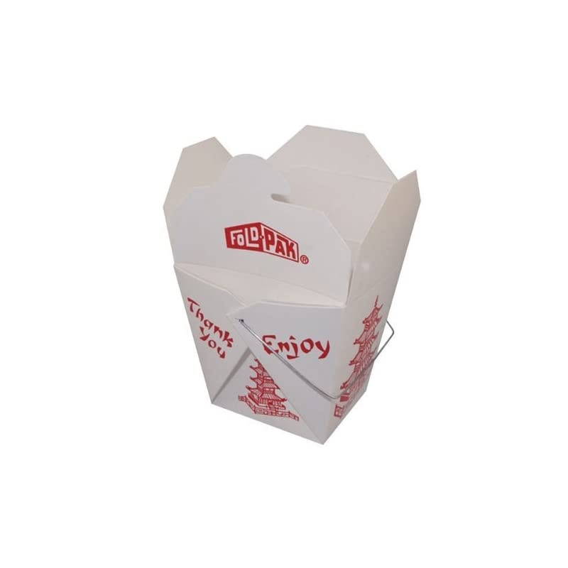 of 15 Chinese Take Out Boxes PAGODA 8 oz / Half Pint Party Favor and Food Pail