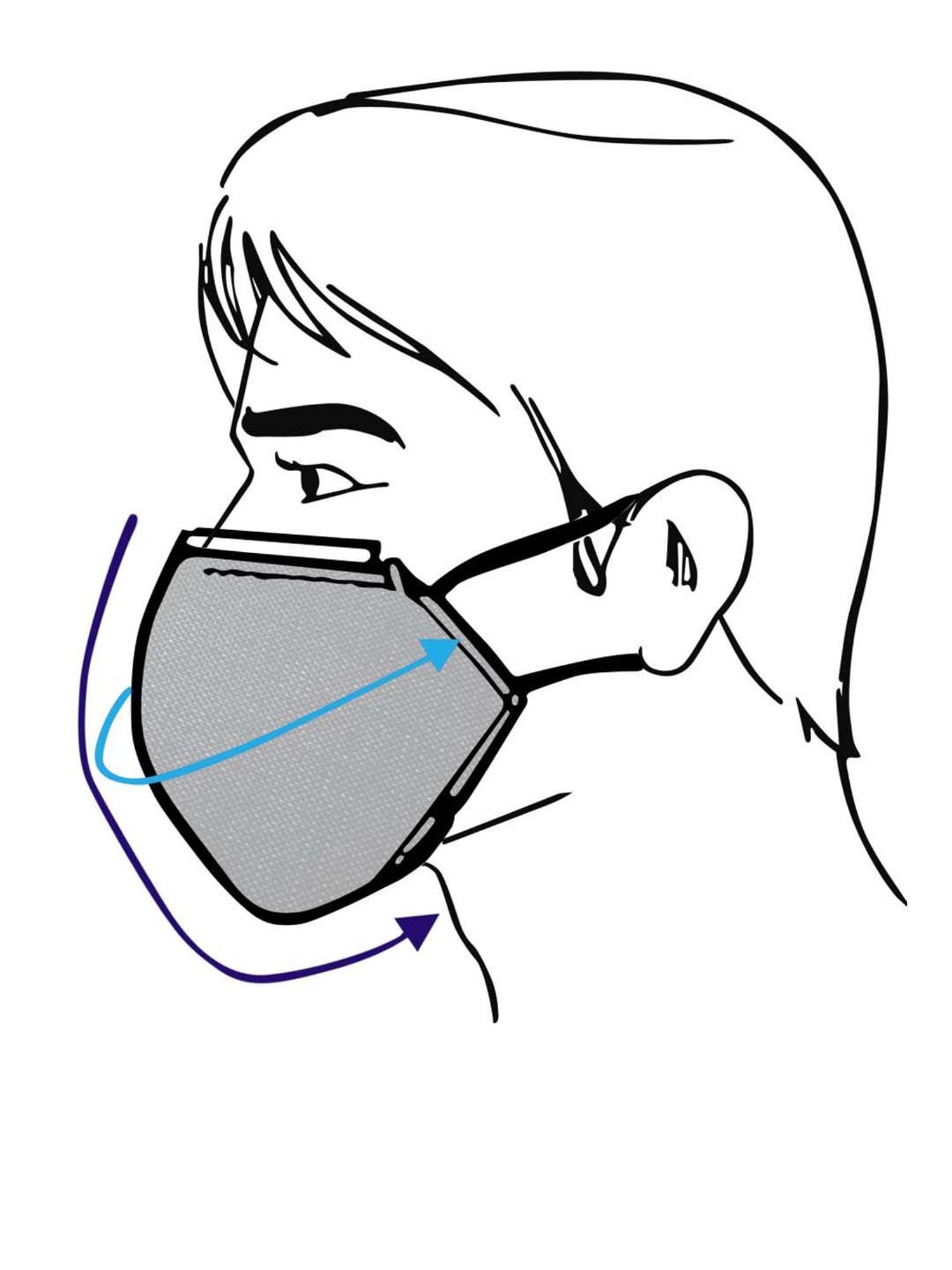 Lioncrown 3 Layered N95 Face Masks with Dual Respirator - Pack of 4