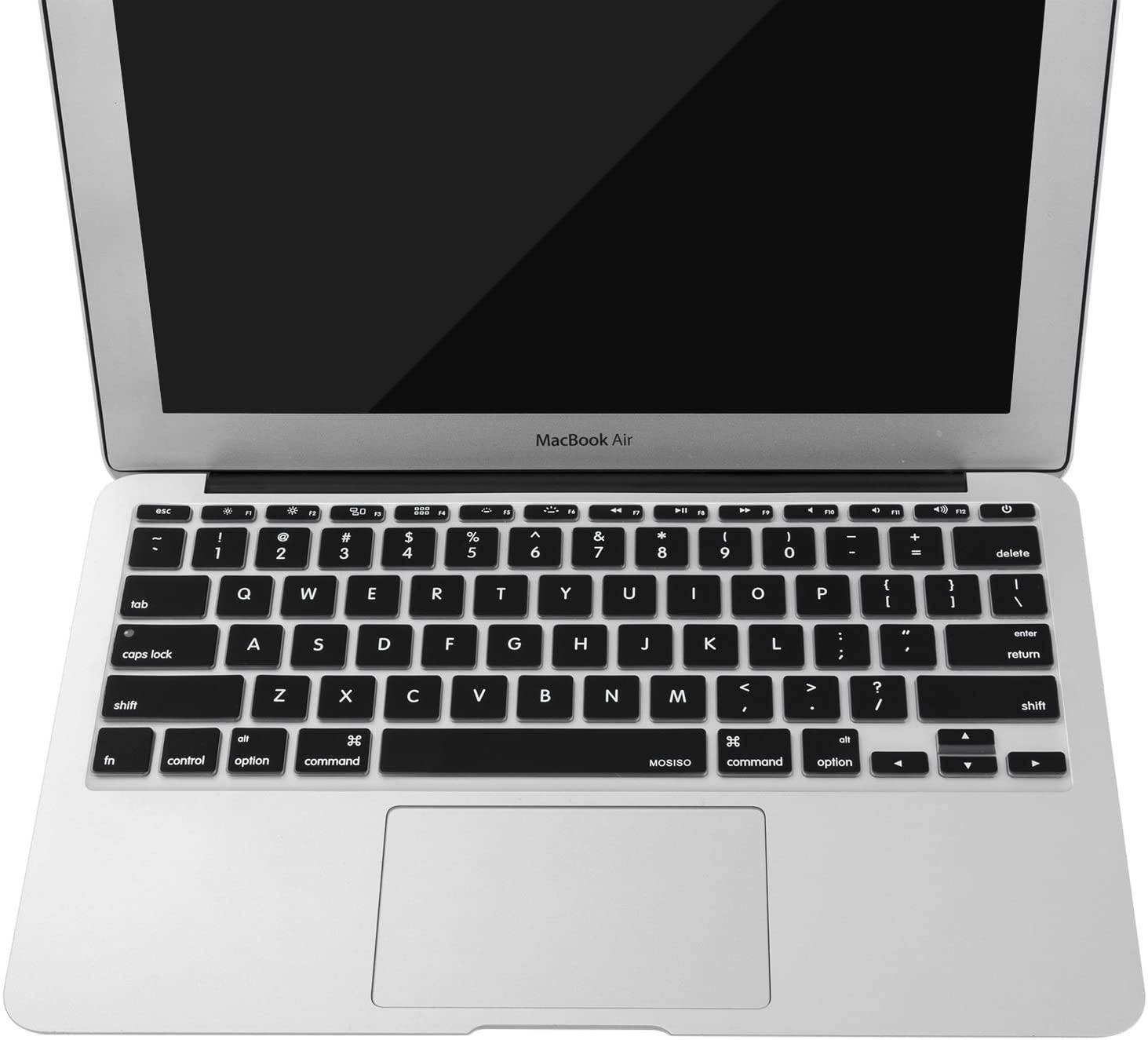 MOSISO Protective Keyboard Cover Skin Compatible with MacBook Air 11 inch (Models: A1370 & A1465), Black