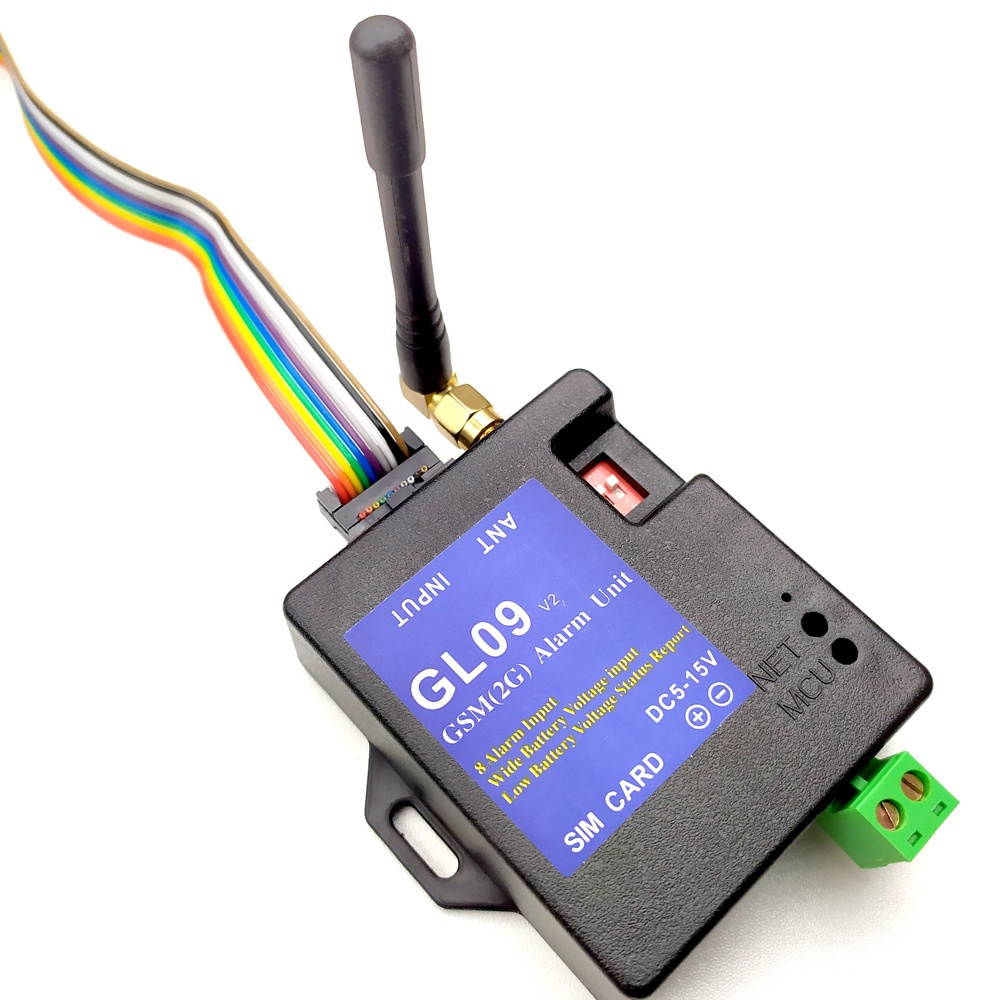 GL09 Intelligent Low Consumption Compatible Eight Alarm Inputs Power-save Working DC5V SMS Alert Alarm System Portable Home Module Fit For GA09