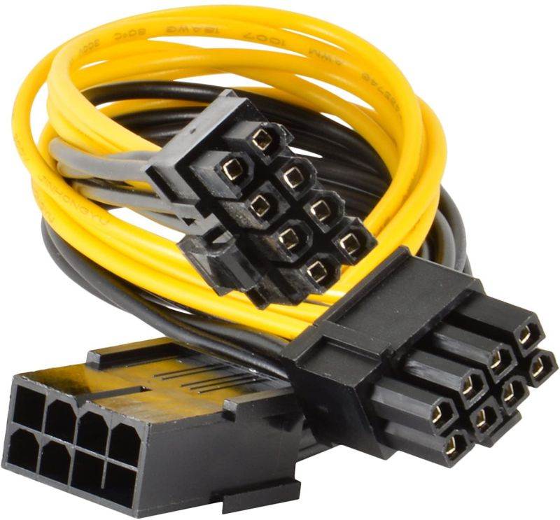 JacobsParts PCI Express Power Splitter Cable 8-pin to 2x 6+2-pin (6-pin/8-pin) 18 AWG