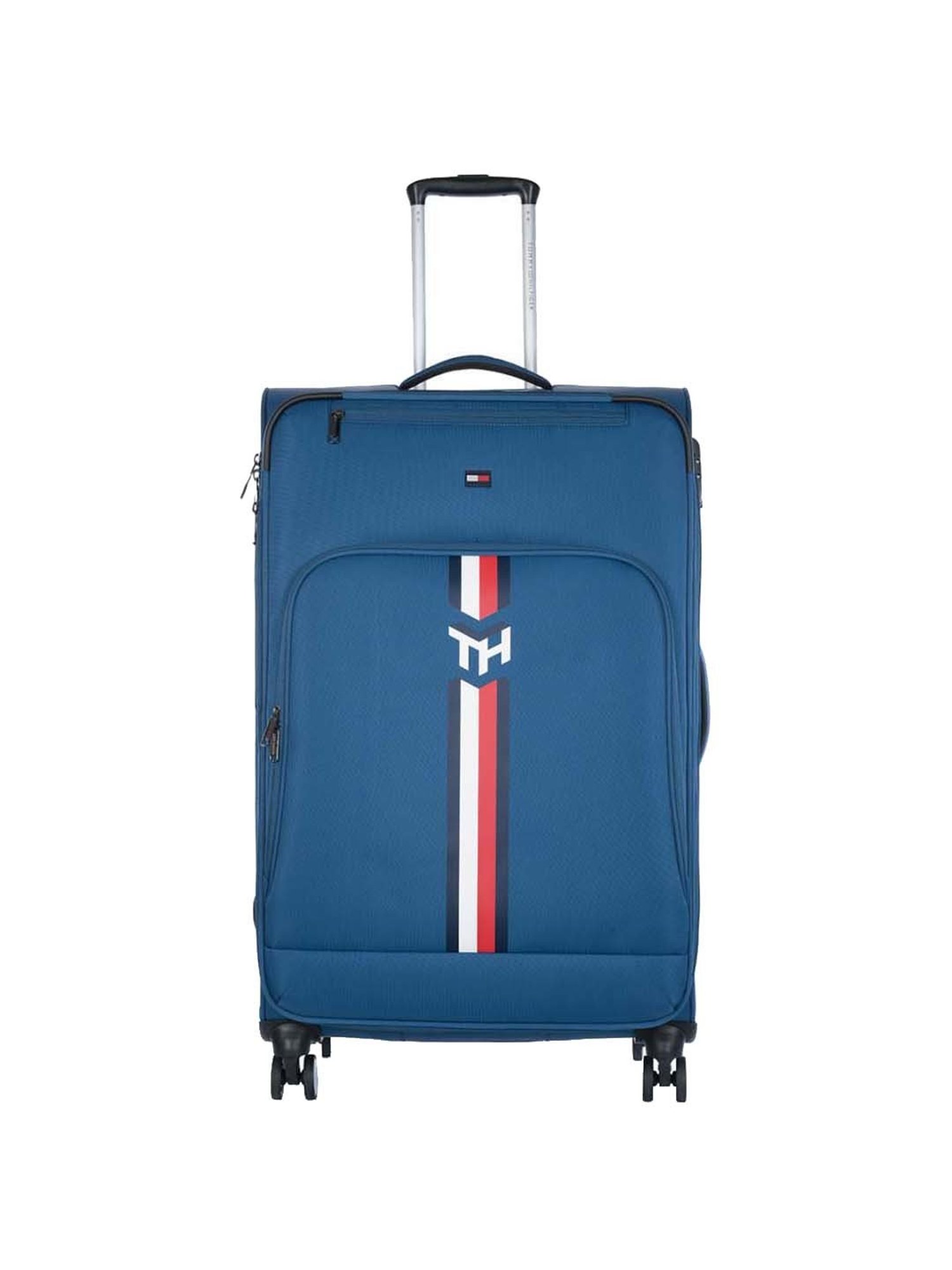 Tommy Hilfiger Kingsville Blue Printed Medium Soft Trolley Bag - 41 cm