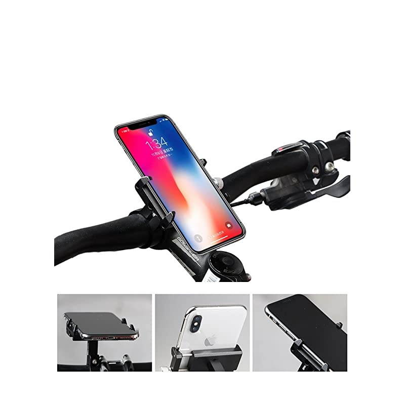 PRO1 Universal Alloy Bike Cell Phone Holder Aluminum Bicycle Handlebar Phone Support for 3562inch Bike Bracket Mount Red