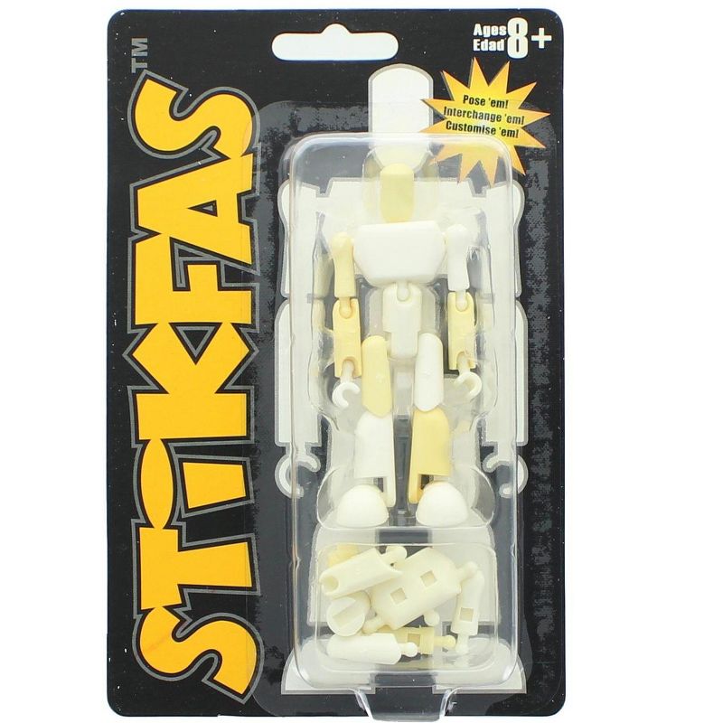 Saizon Stikfas 3 Inch Pre-Assembled Action Figure Kit - Alpha Male White