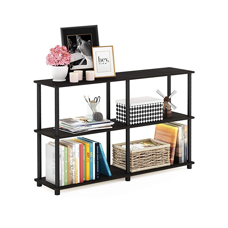 Turn-N-Tube 3-Tier Double Size Storage Display Rack, Espresso/Black