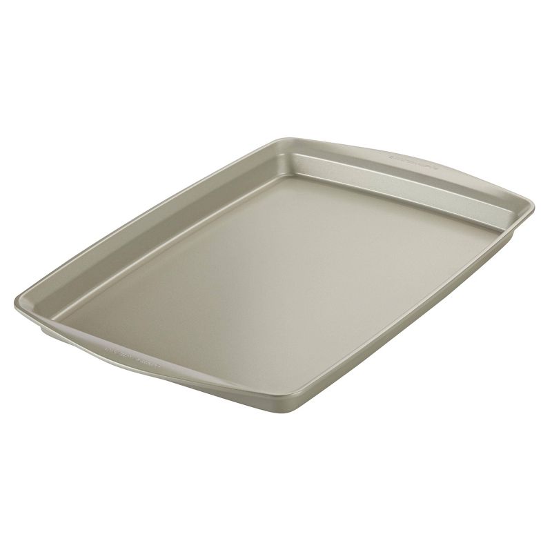 Rachael Ray 13"x19" Nonstick Bakeware Jumbo Cookie Pan with Roasting Rack Silver