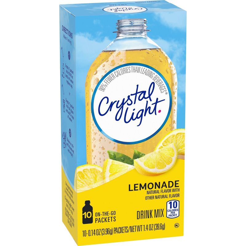 Crystal Light On the Go Natural Lemonade Drink Mix - 10pk/1.4oz