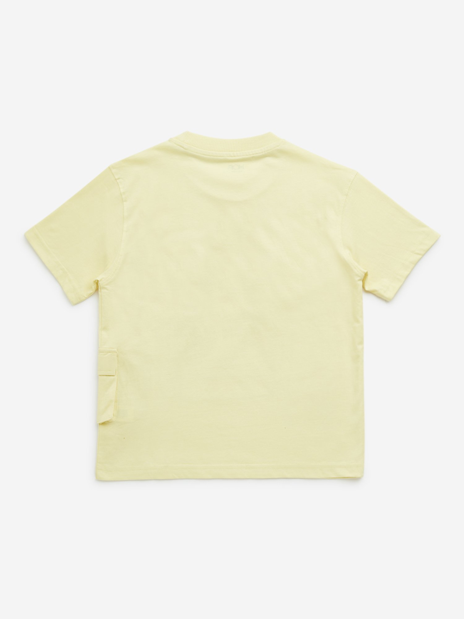 HOP Boys by Westside Yellow Bagpack Design Cotton T-Shirt