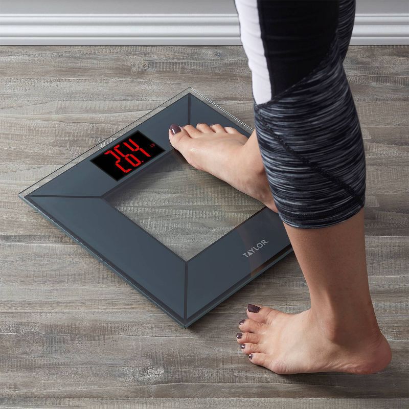 Glass Digital Scale with Stainless Steel Accents Green - Taylor