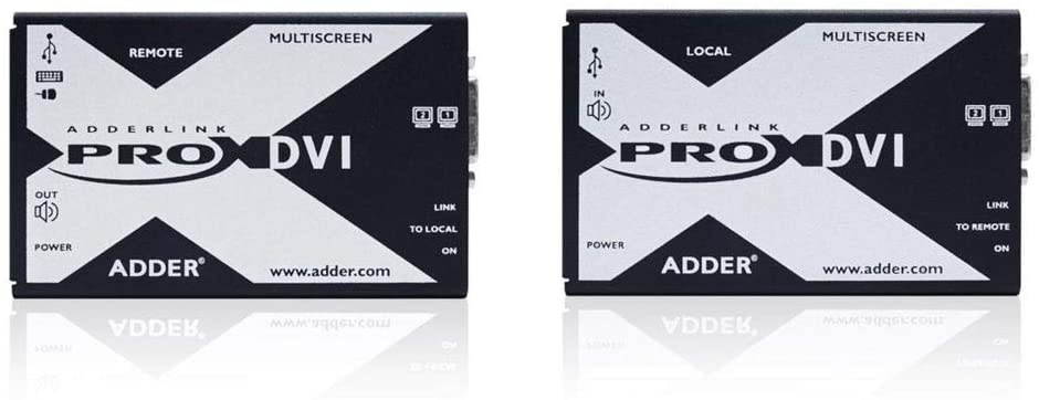 Adder - X-DVIPRO-MS2-US - Link Dual Head DVI/Audio and 4-port USB CATx Extender