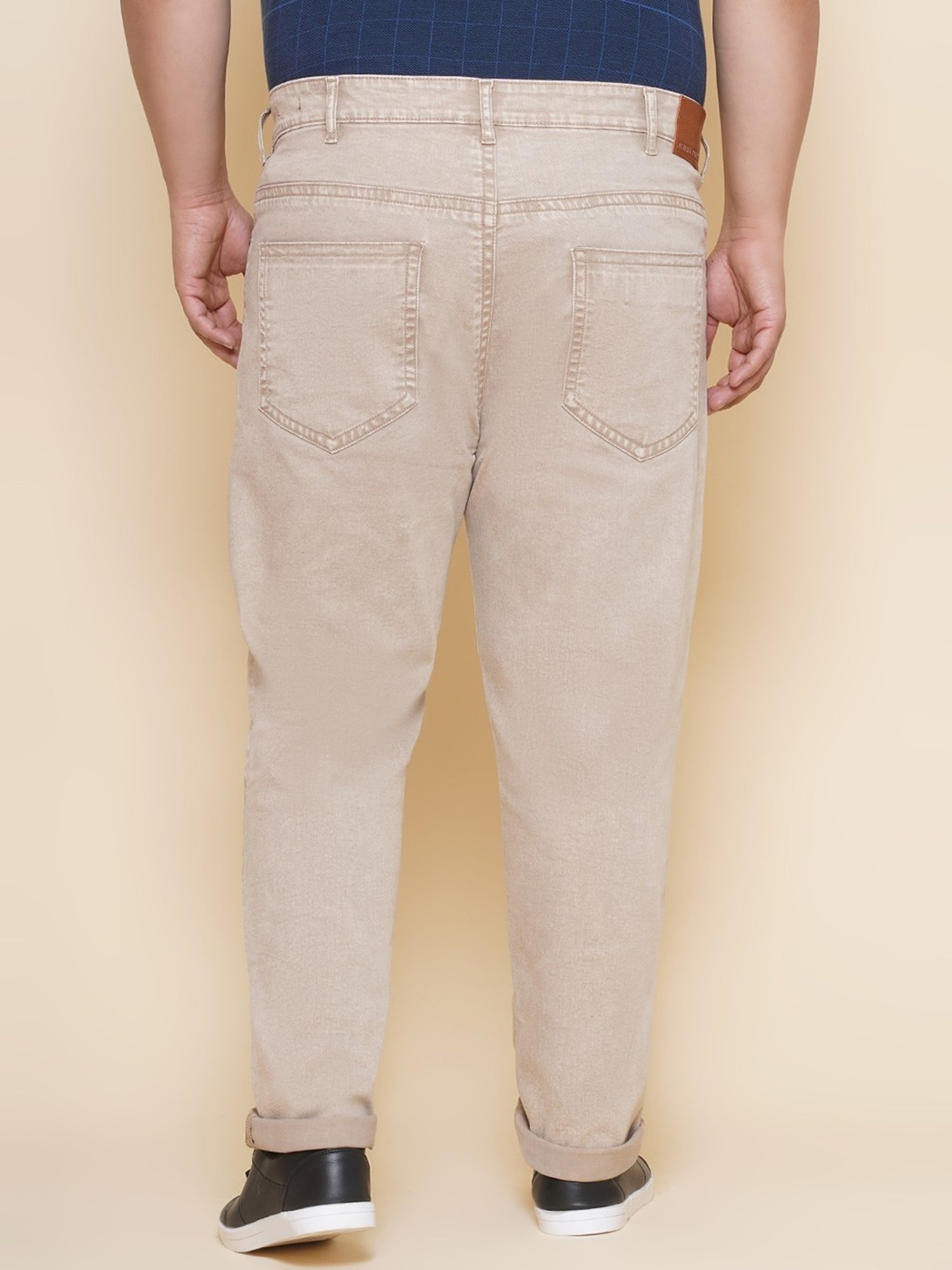 John Pride Beige Regular Fit Jeans
