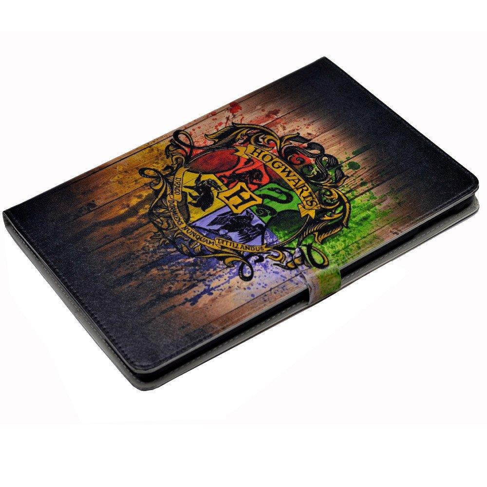 YHB Hogwarts Watercolor Art Pattern Leather Flip Stand Case Cover For Apple ipad Air 2 II (2014 Model)