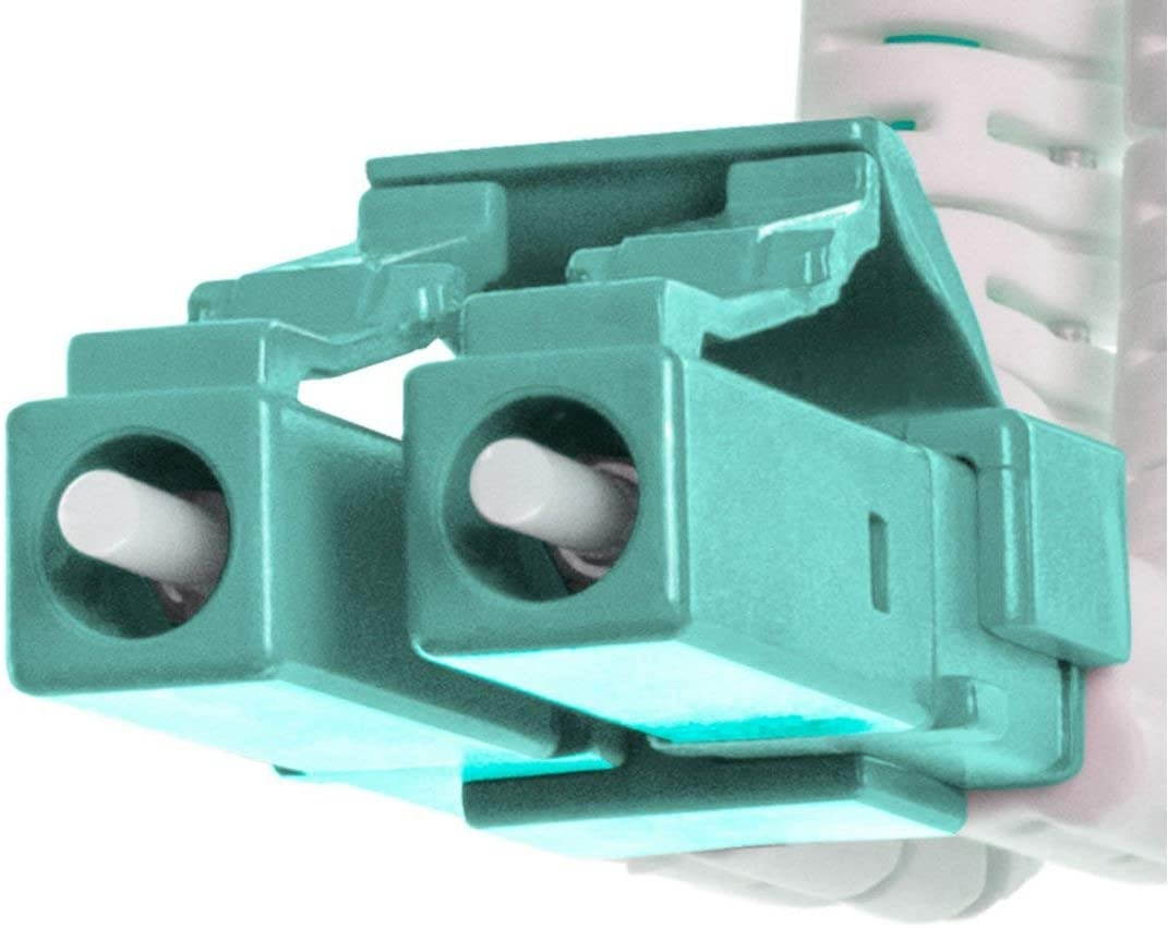 FiberCablesDirect - 7M OM4 LC LC Fiber Patch Cable | AnyAngle Duplex 50/125 LC to LC Multimode Jumper 7 Meter (22.97ft) | Length Options: 1M-30M | Plenum 40/100g sfp+ qsfp 100gbase sr ofnp mmf-lc-lc