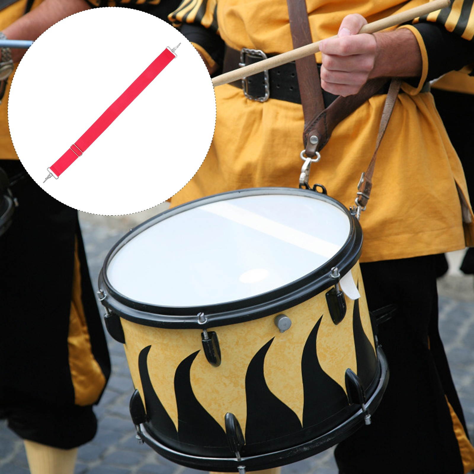 1pc Harness Shoulder  Snare Drum Percussion  Instrument Accessory Strap Harness Belt