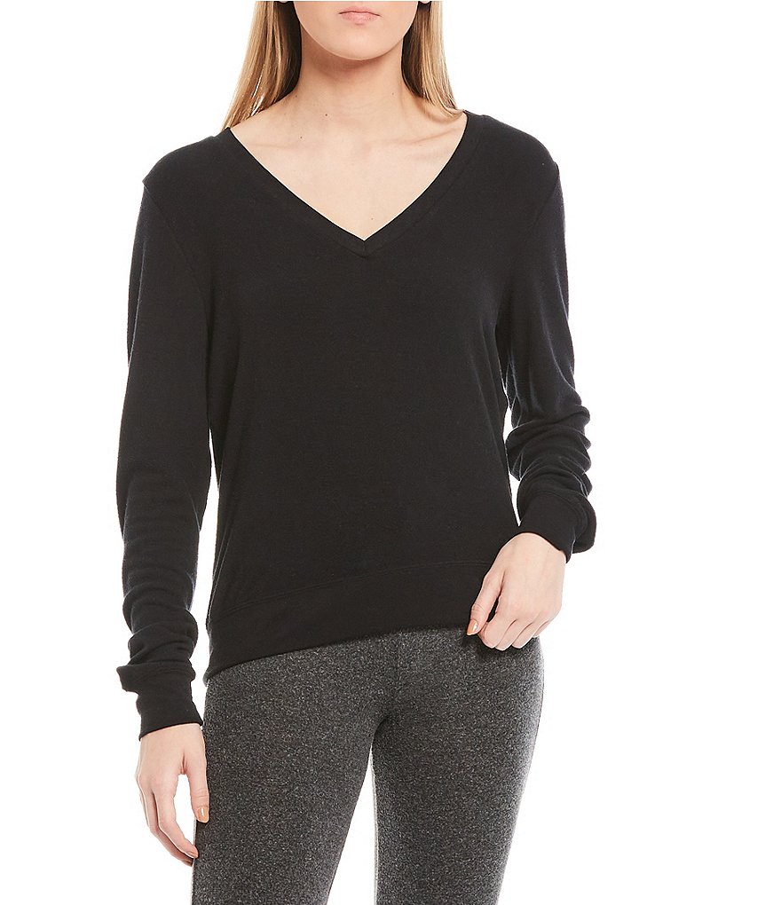 WILDFOX Deep V-Neck Baggy Beach French Terry Pullover