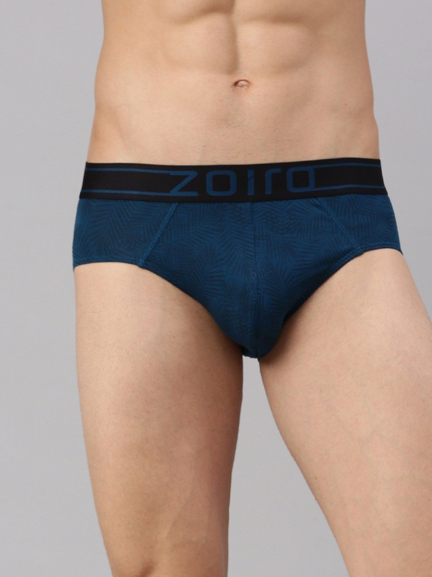 Zoiro Black Regular Fit Printed Briefs