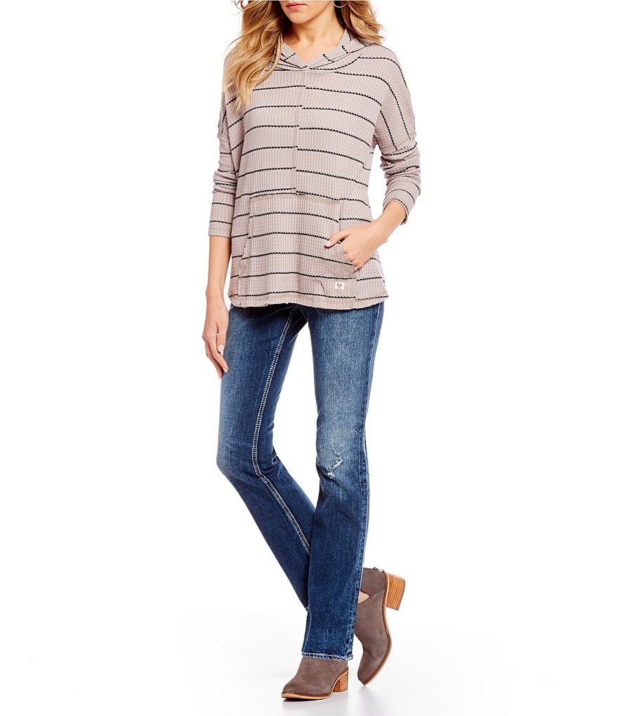 Celebrity Pink Shadow Knee Mid Rise Straight Jeans