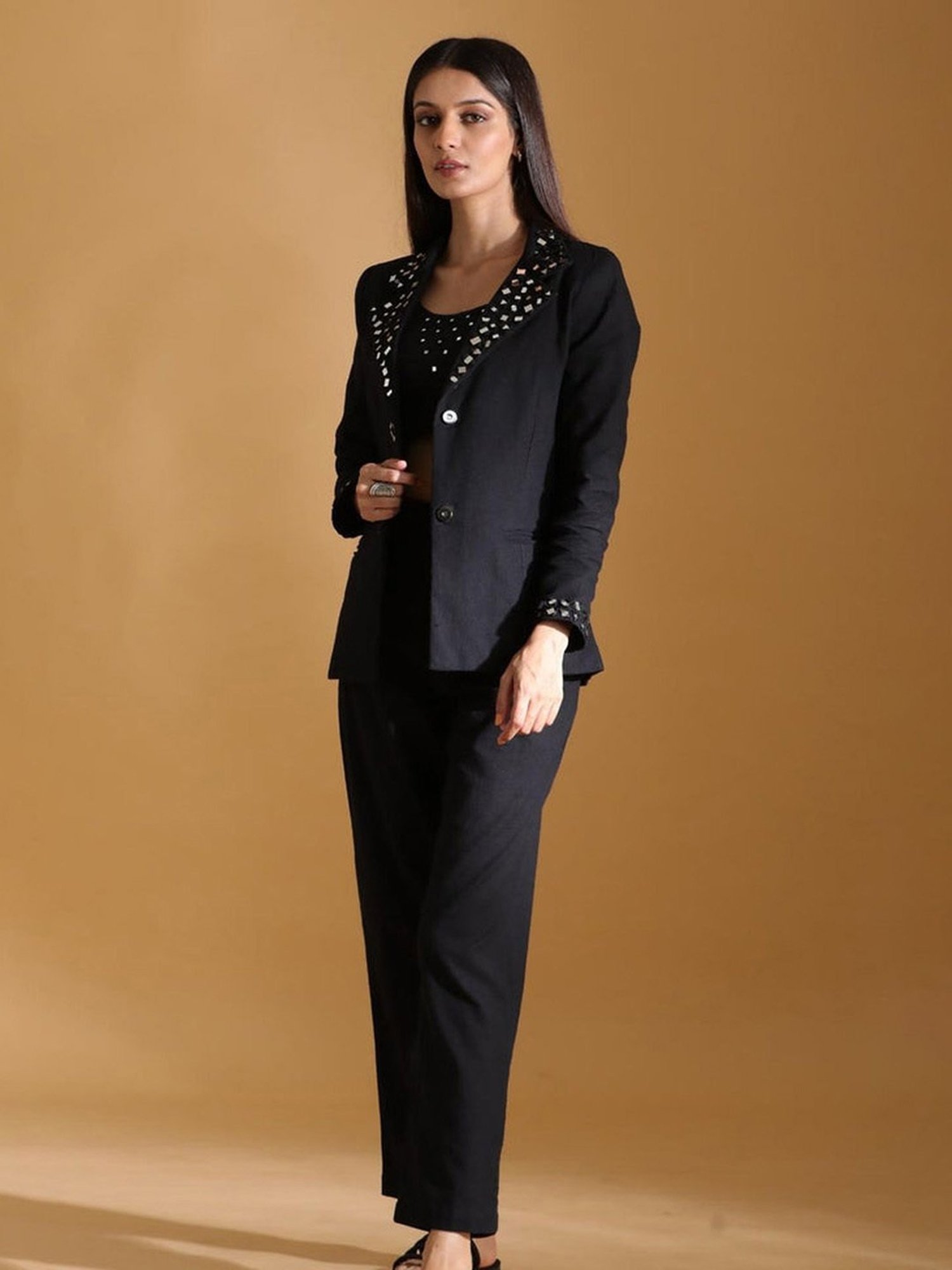 Gulaal Black Mirror Embroidered Blazer