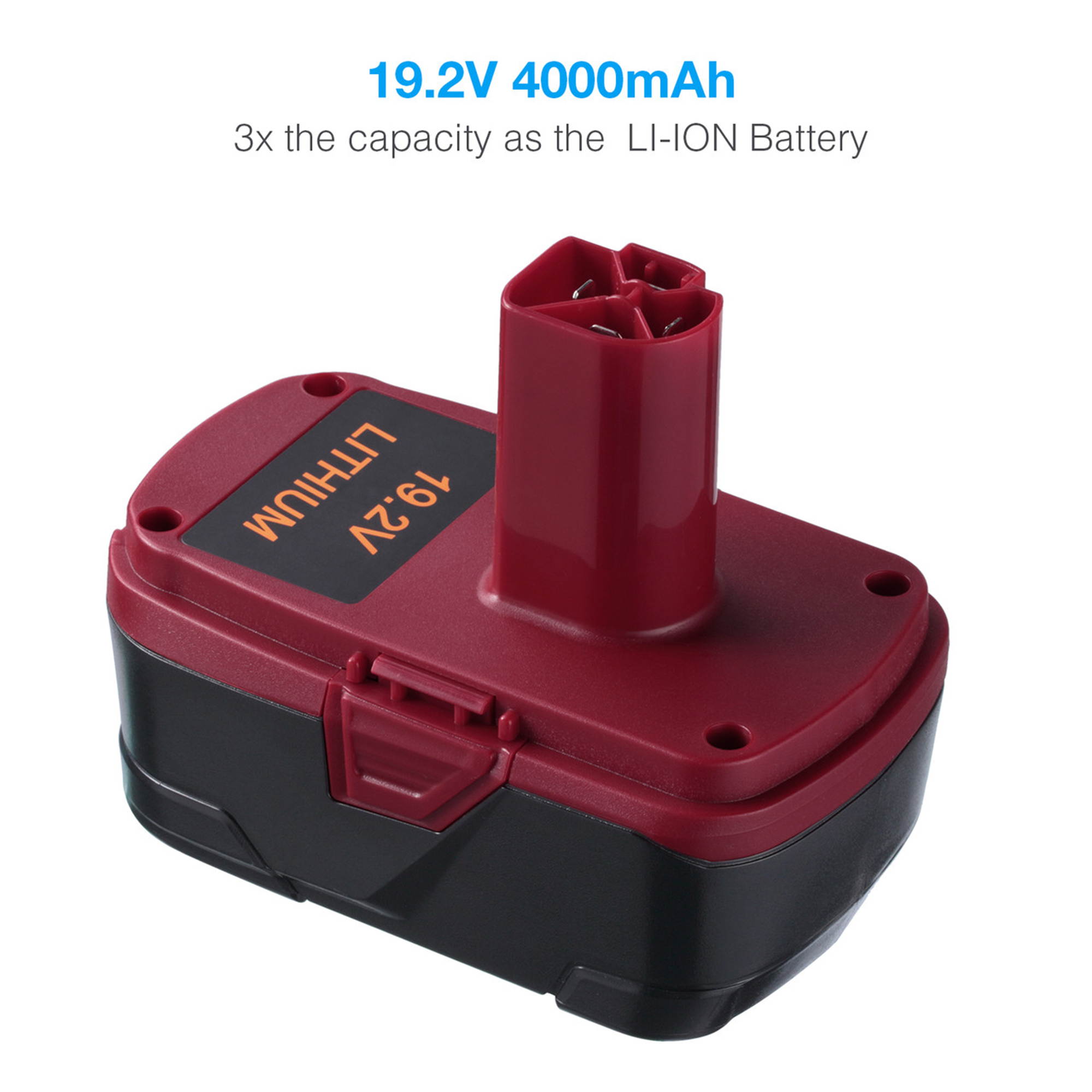 Powerextra 2 Pack 19.2V 4000mAh Replacement Batteries for Craftsman C3 Compact Lithium-ion Battery 11375 11374 Power Tools