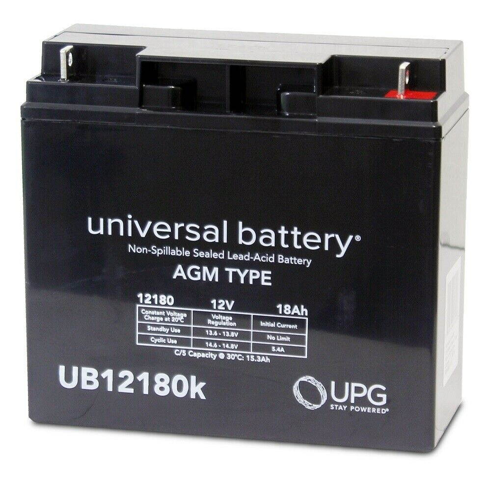 NEW 4 PACK UPG UB12180 12V 18AH Clary UPS12K1GSBSR, UPS1375K1GSBSR UPS Battery