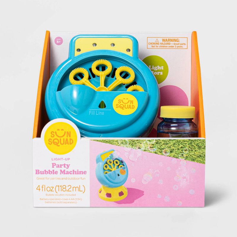 Light-Up Bubble Machine Blue/Yellow - Sun Squad™