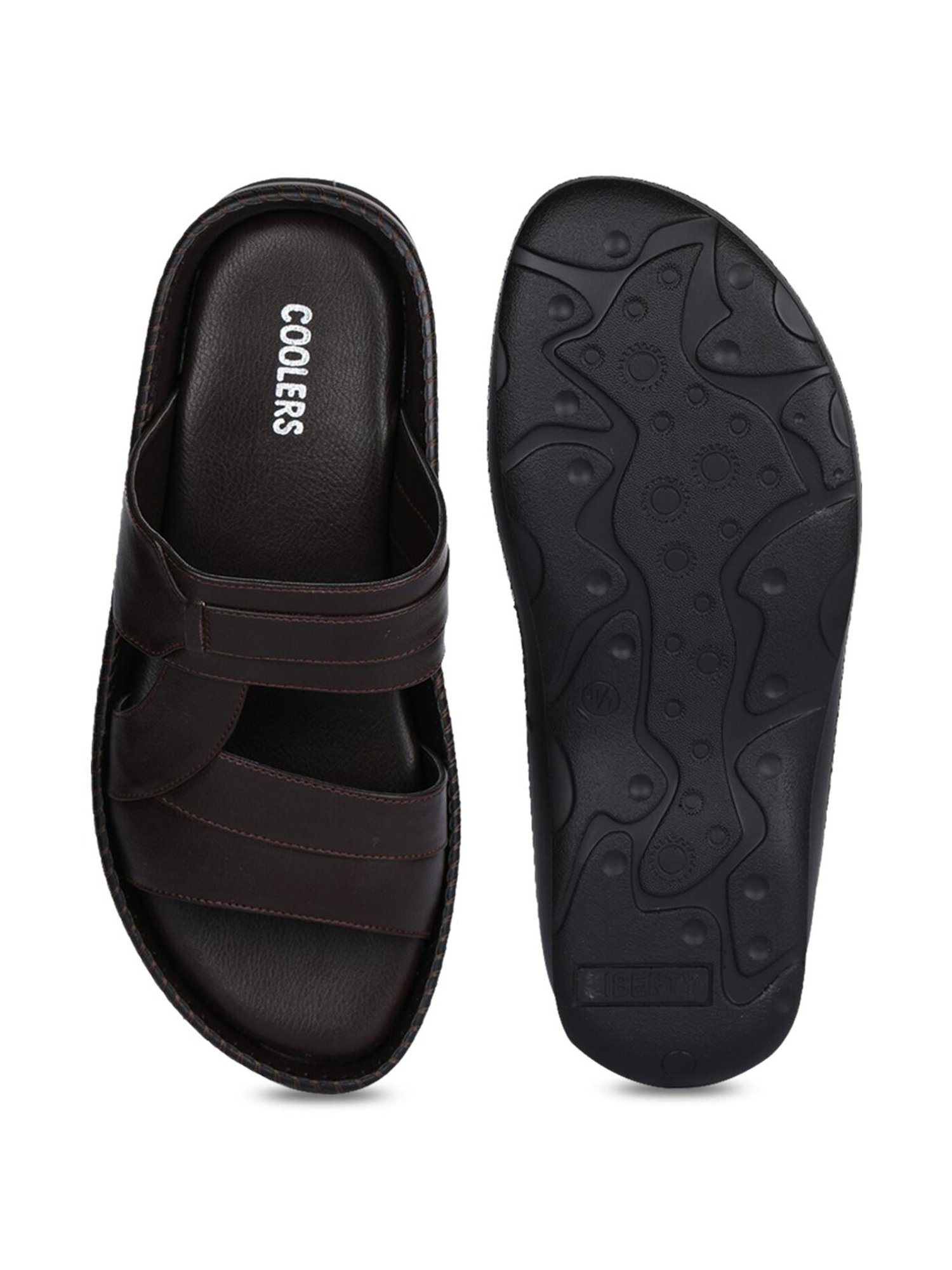 Coolers by Liberty Men's Dark Brown Casual Sandals