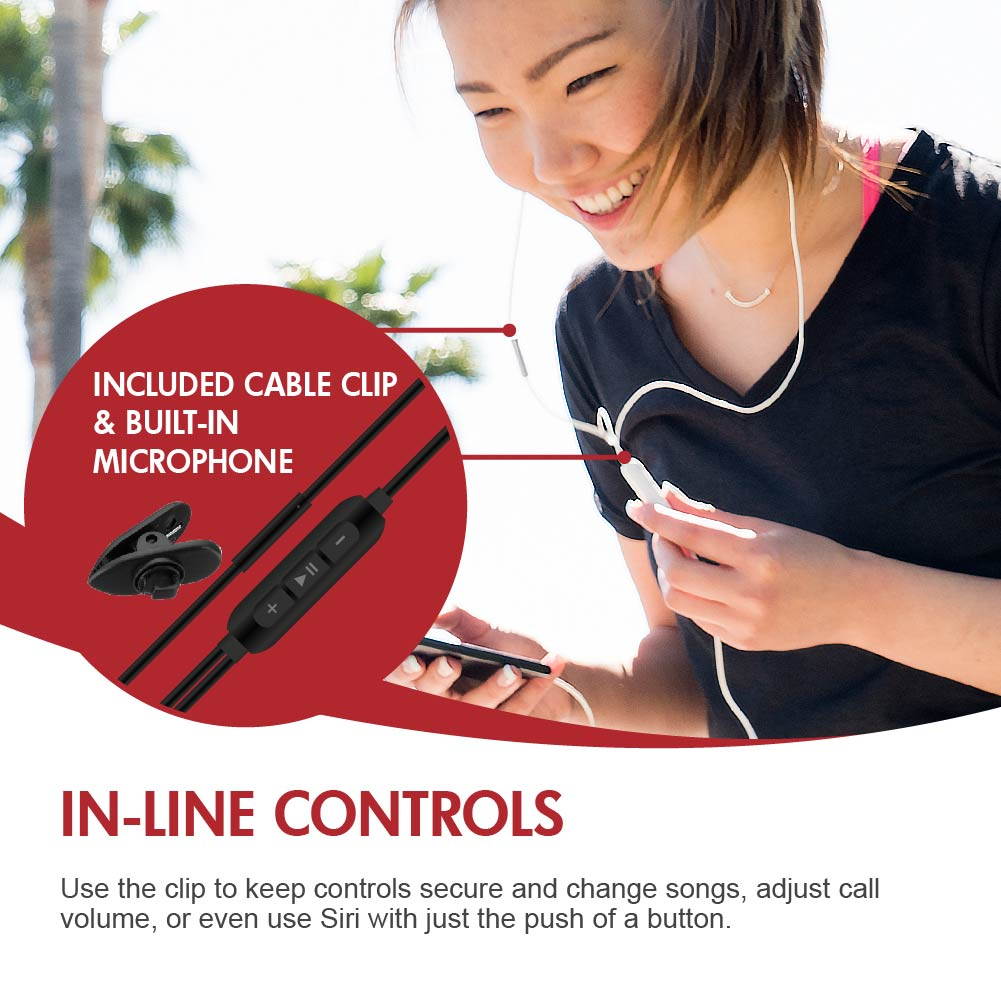 VIOTEK Aqua Lightning Port Stereo Earbuds: Powerful 105dB; Dynamic & Digital Sound; iPhone / iPad / iPod Compatible