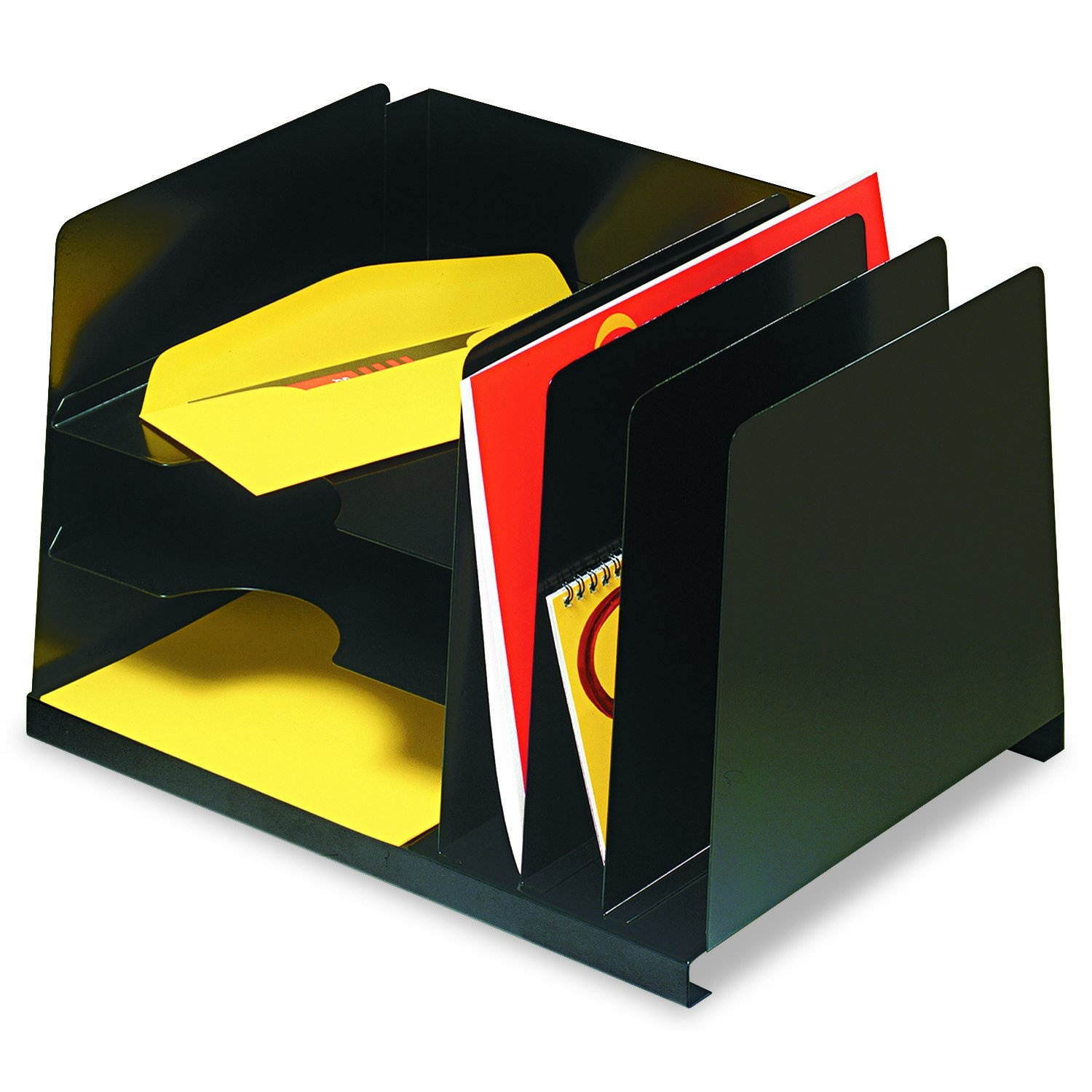 STEELMASTER Vertical and Horizontal Reverse Combination Organizer, 15 x 8.13 x 11 Inches, Black (264R3HVBK)