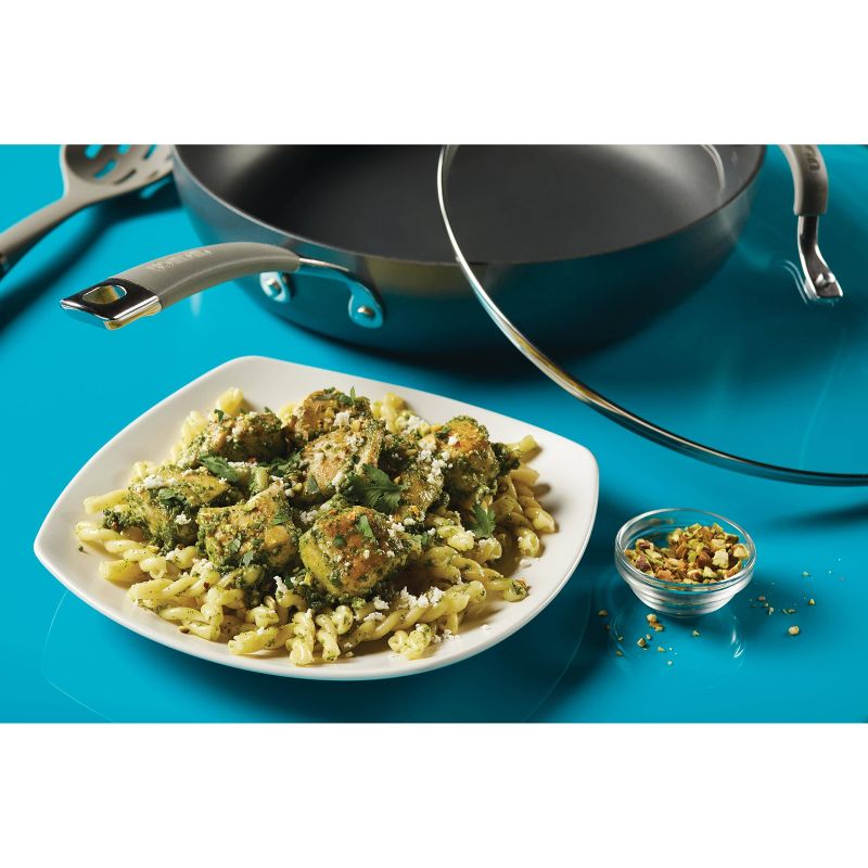 Circulon Elementum 12" Hard Anodized Aluminum Nonstick Deep Fry Pan Gray