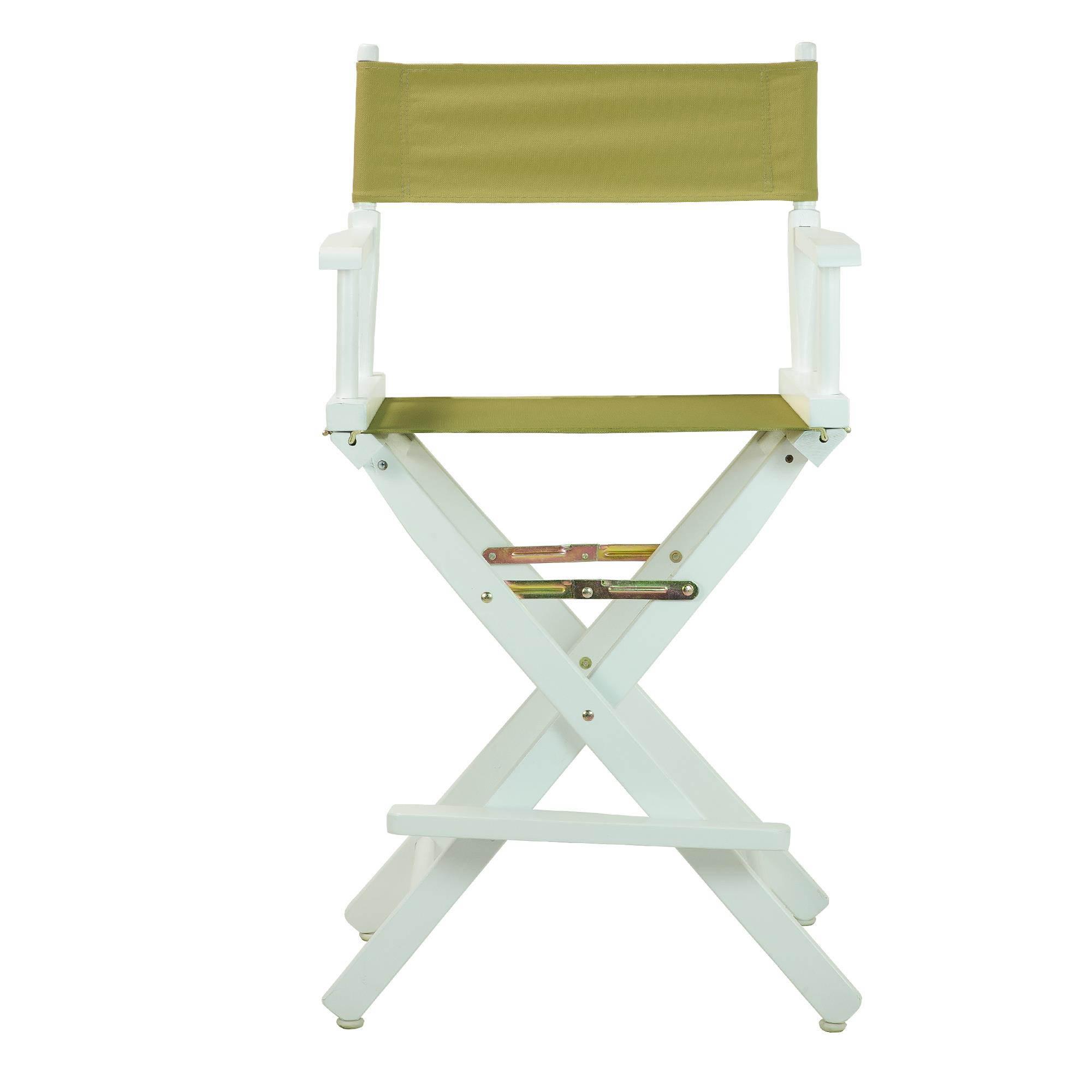 Casual Home 220-01-021-100 24 in. Directors Chair White Frame with Olive Canvas