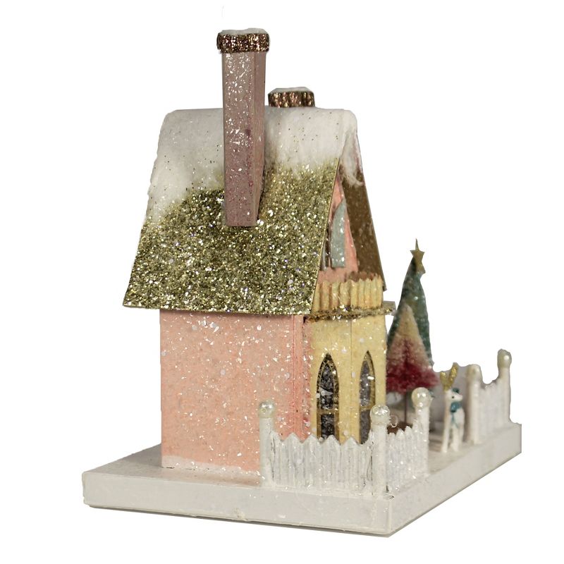 Christmas 8.25" Manor House Village Light Up Putz Retro  -  Decorative Figurines