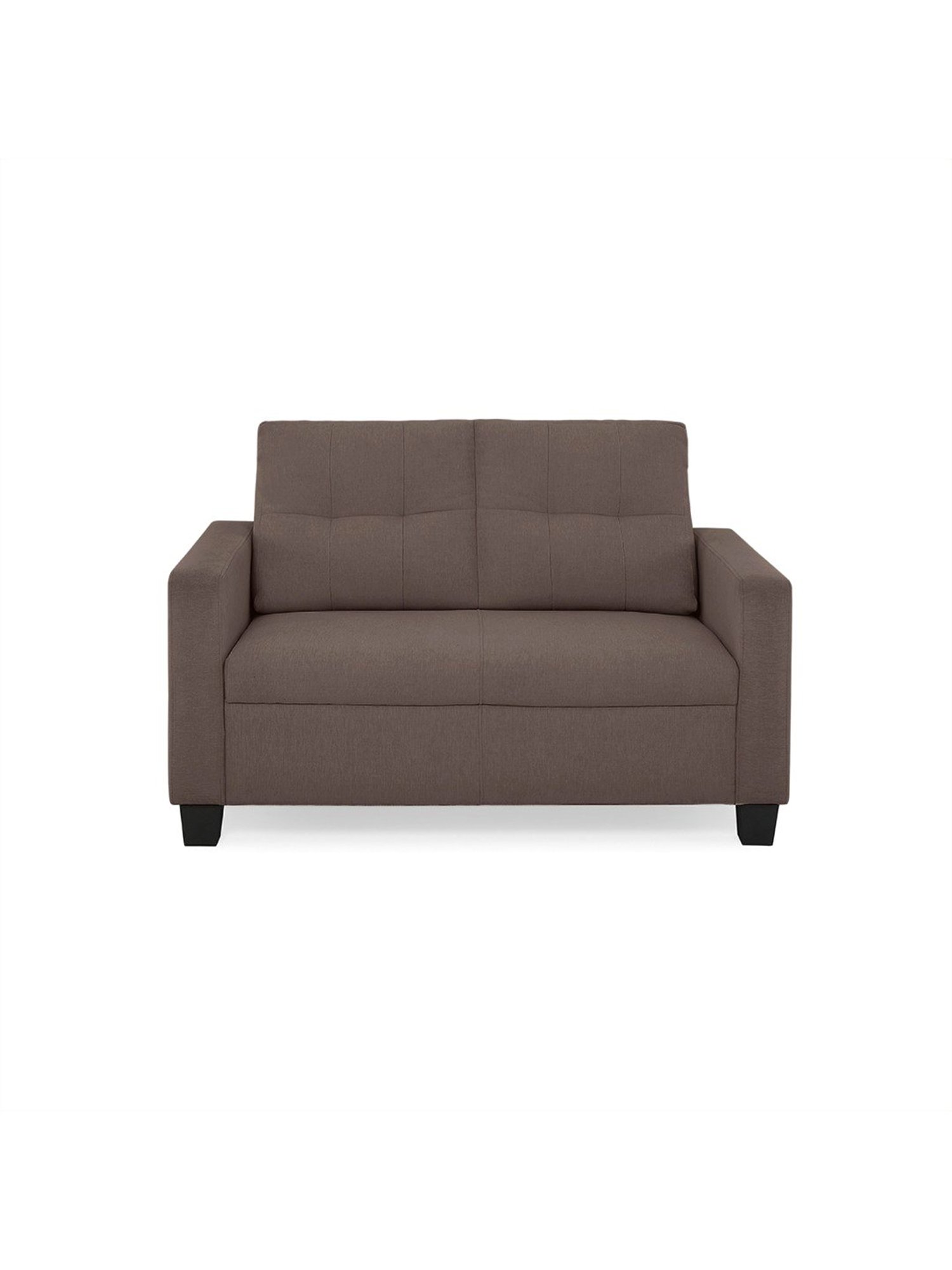 Duroflex Ease Saddle Brown Neem Wood 2 Seater Sofa