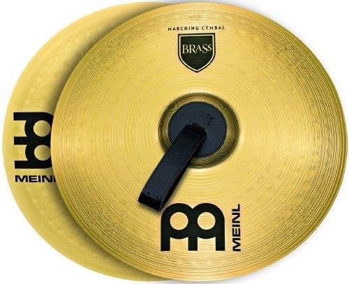 meinl 16" marching cymbal pair with straps  brass alloy traditional finish  made in germany, 2year warranty mabr16m
