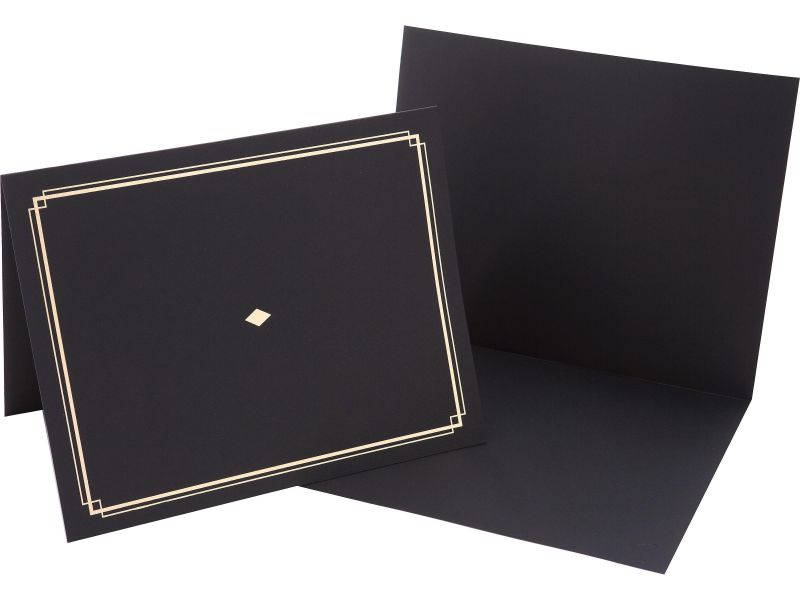 Gartner Studios 8.5 x 11 Certificate Holders Black/Gold 484783
