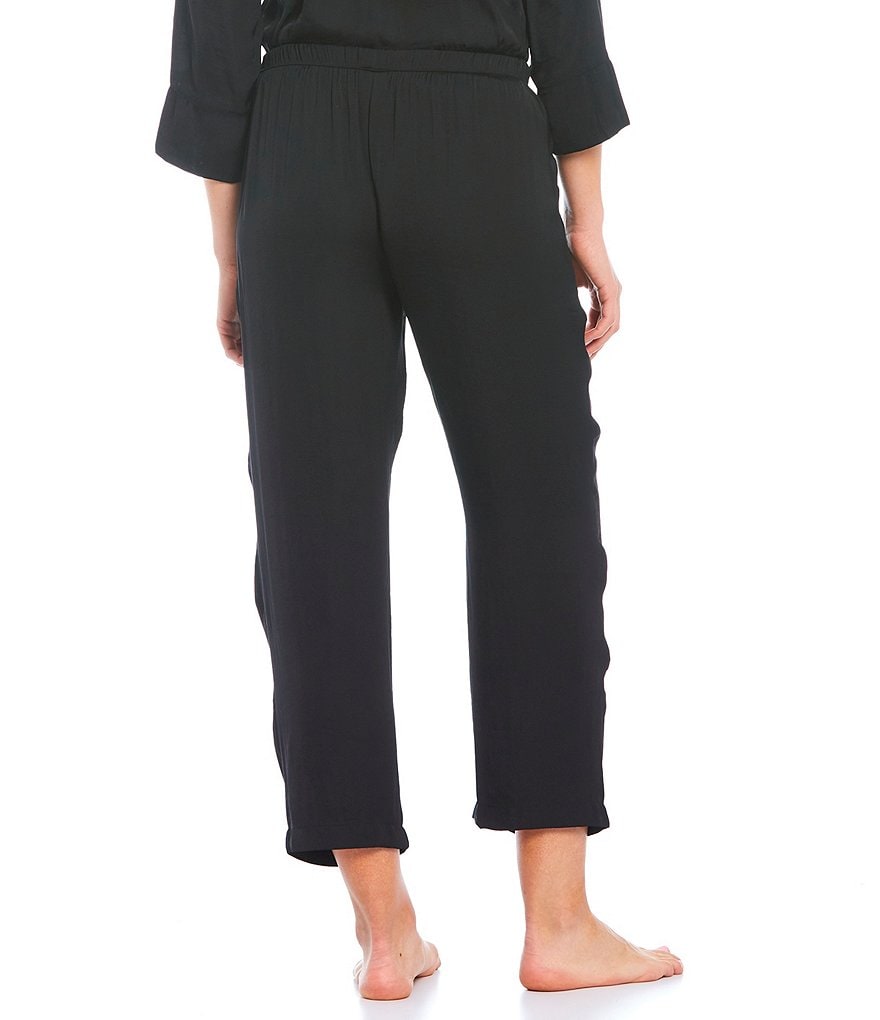 VAN WINKLE & CO. Solid Woven Coordinating Sleep Pants