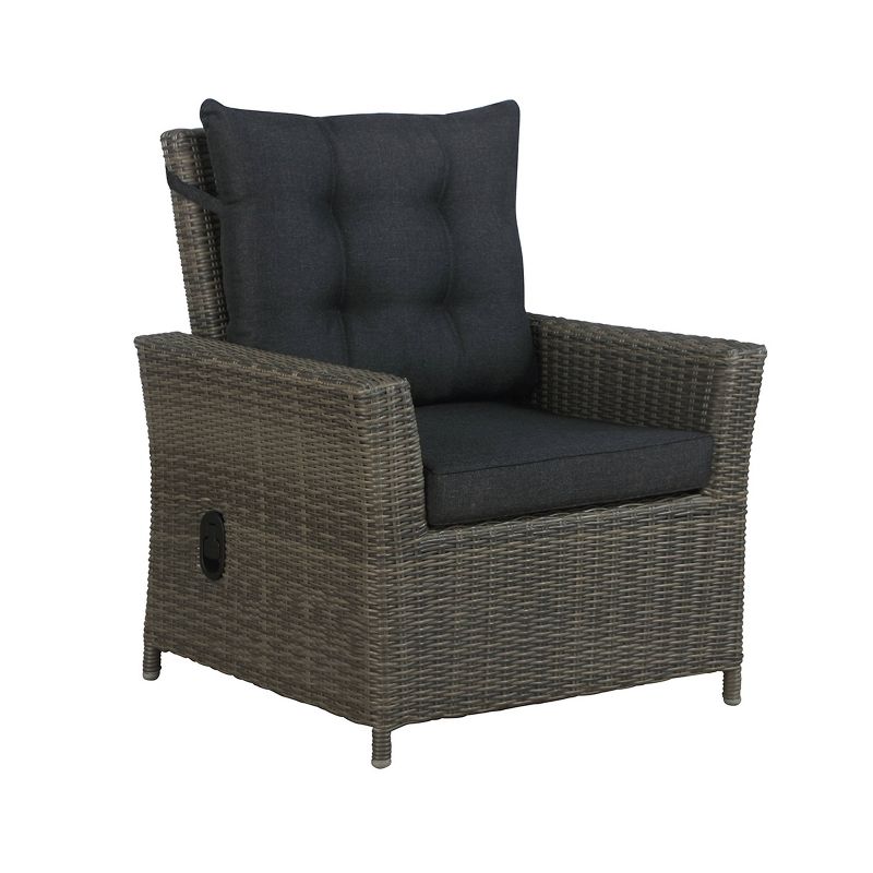 Asti 6pc Wicker Outdoor Seating Set - Gray - Alaterre Furniture