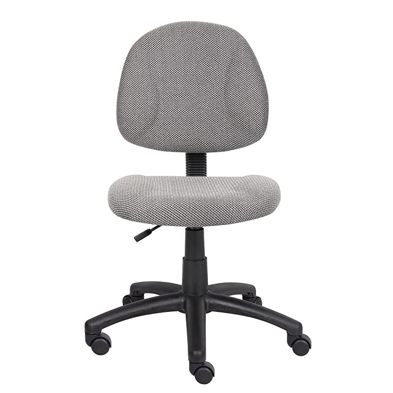 Perfect Posture Delux Fabric Task Chair without Arms in Grey