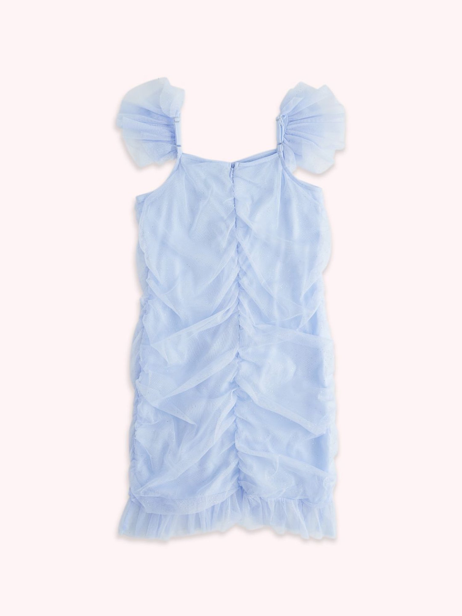 Pantaloons Junior Powder Blue Cotton Regular Fit Dress