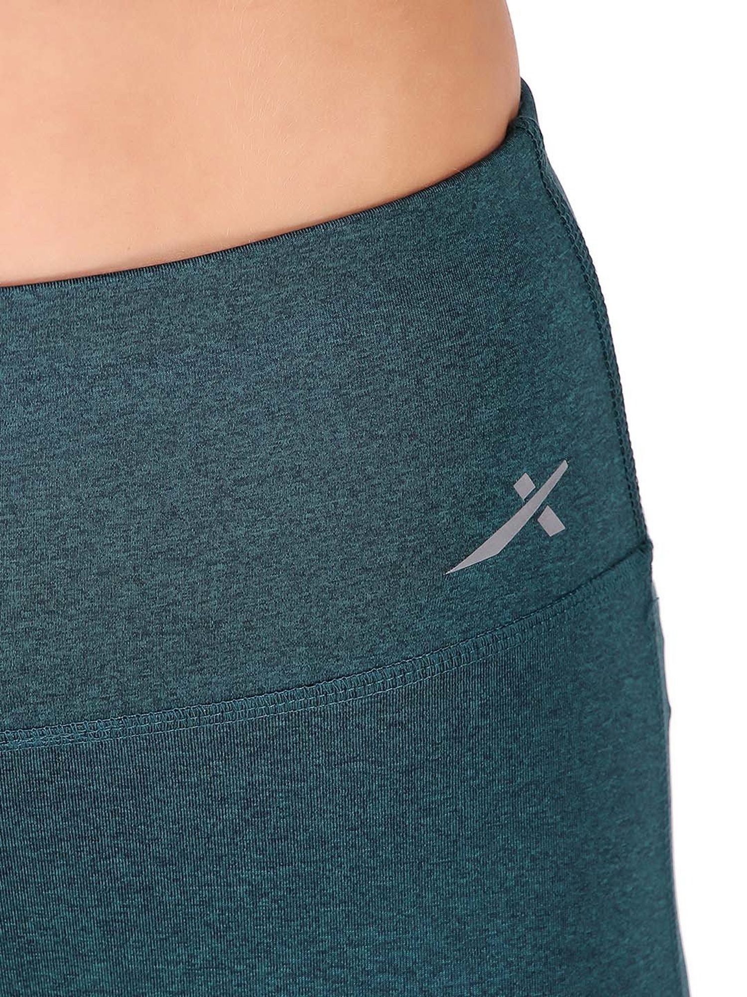 Vector X Green Regular Fit High Rise Tights