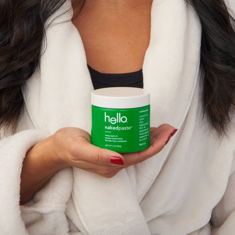 hello Nakedpaste Simply Moisturizing Hemp Seed Oil Fluoride Free Toothpaste - Trial Size - 3oz