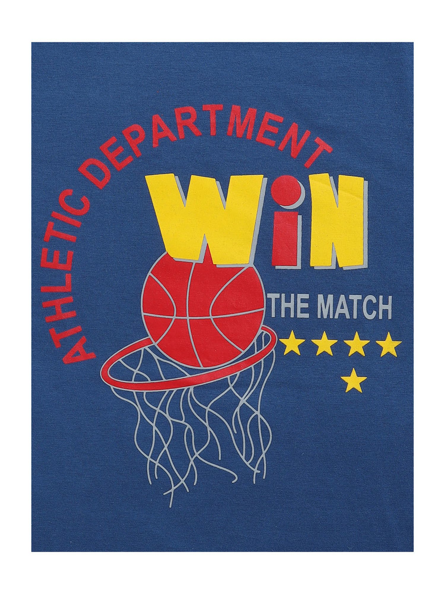 Todd N Teen Kids Royal Blue & Grey Printed T-Shirt with Joggers