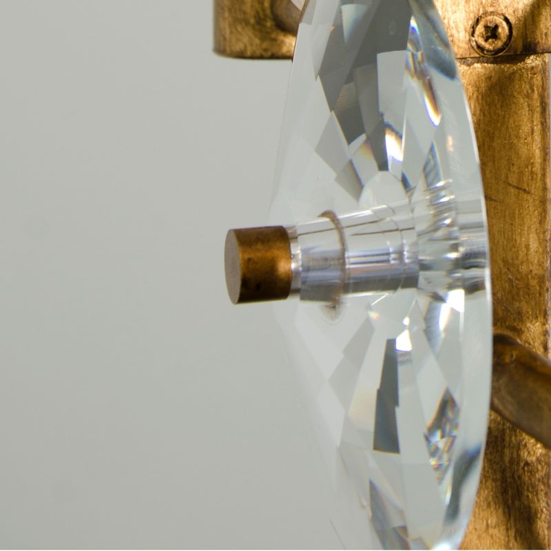 16" Engeared 2 Light Wall Sconce Antiqued Gold Leaf/Gold Fabric - Varaluz