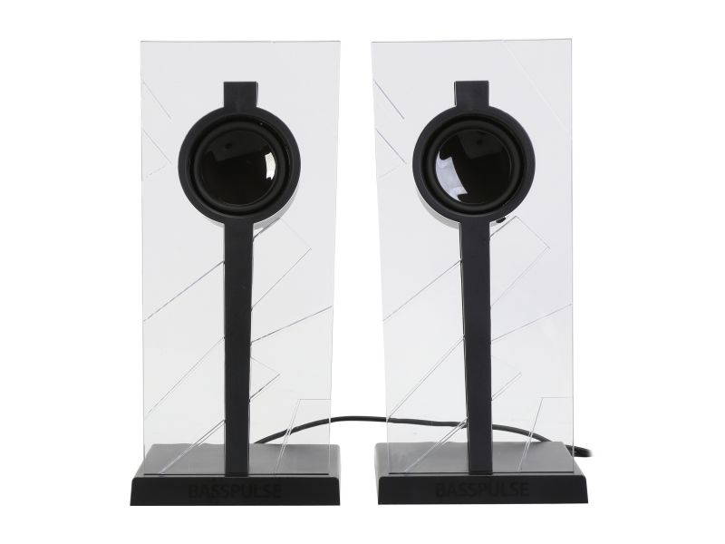 GOgroove BassPULSE Computer Speaker System with Blue LED Glow Lights & Powered Subwoofer - Works with PC, Apple MAC, ASUS, Acer, Alienware, CybertronPC, Dell, HP & More Computers