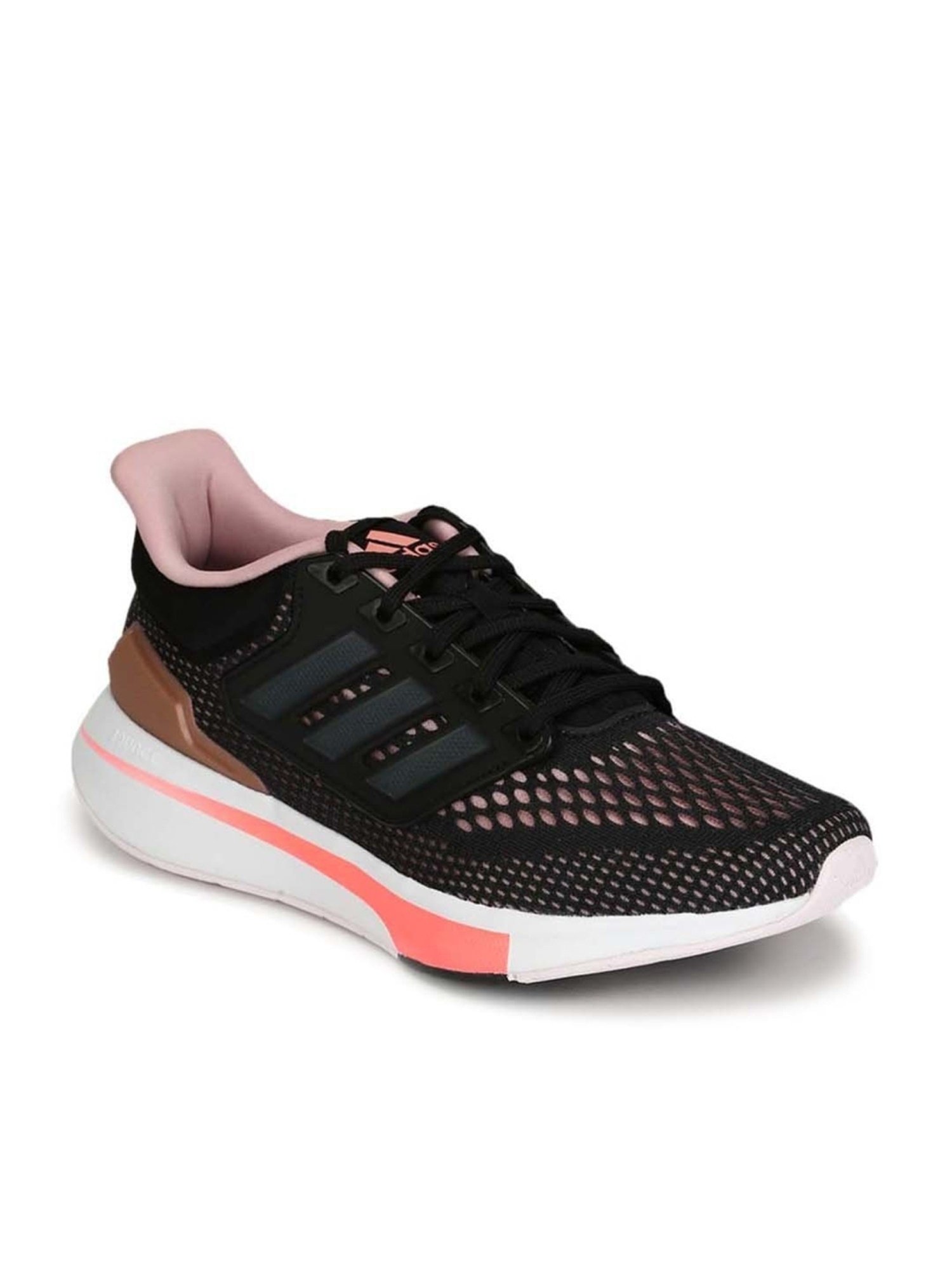 Adidas Women's EQ 21 Ink Black & Pink Running Shoes
