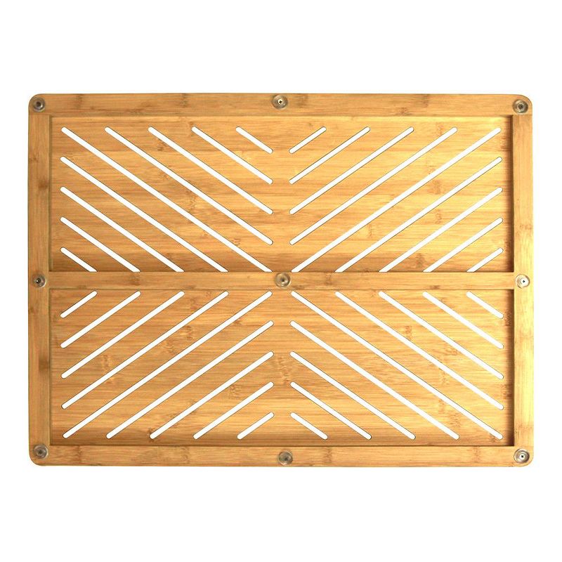 1'5"x2'6" Rectangle Indoor and Outdoor Solid Floor Mat Brown - Oceanstar